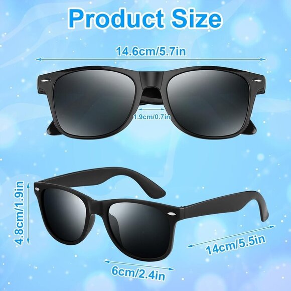 Black Sunglasses Bulk Pack Kids Adults UV400 Retro Party Beach Accessories main image 4